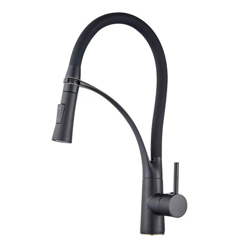 Grifo de cocina para agua fría y caliente - negro