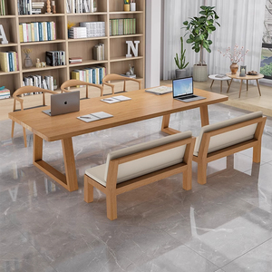 Stile moderno in legno massello casa ufficio sedia da scrivania stile semplice lungo tavolo per soggiorno tavolo da pranzo banco da lavoro Computer scrivania - Product Image 5