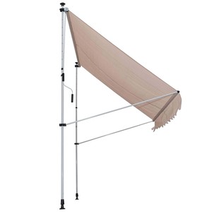 Manual Retractable Awning Adjustable Pergola <strong>Shade</strong> Cover With UV Protection Ideal for Any Window or <strong>Door</strong> Black - Product Image 1