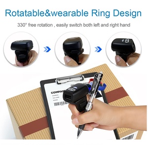 EDOO R43 New Ring Finger <strong>Scanner</strong> Mini Pocket <strong>Barcode</strong> Reader Wireless 2d Wearable Portable <strong>Barcode</strong> <strong>Scanner</strong> for Logistics Storage - Product Image 4