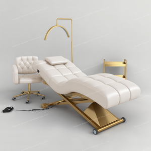 Luxus moderne Gold Salon Möbel 1 Motor elektrische Gesichts behandlung Schönheits <span class=keywords><strong>massage</strong></span> Bett Kosmetik Tisch Stuhl Facial Spa Wimpern bett - Product Image 2