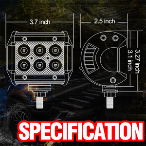 Factory Supply 4 Inch 18W Spot or Flood Beam Dual Row 12 Volt <strong>Led</strong> Pods