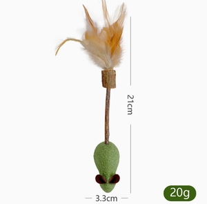 Mouse Shape Natural <strong>Catnip</strong> Cat Toys with Feather Sivervine Stick <strong>Catnip</strong> Cat Toy - Product Image 5
