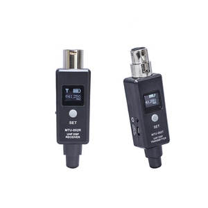 T-8 UHF 20 Frequency Adjustable Microphone Adapter Wired <strong>Mics</strong> to Wireless <strong>Mics</strong> System with Display - Product Image 1