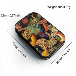 Funway MTB001 hiện đại vuông kim loại hộp thiếc bản lề Nắp 95*60mm Matte cán thuốc Lá Trường hợp hút phụ kiện du lịch - Product Image 5