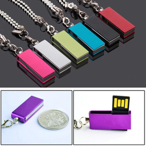 批发迷你USB 2.0闪存驱动器64g大容量彩色创意雕刻标志乙烯基设计金属礼品驱动器全新 - Product Image 4