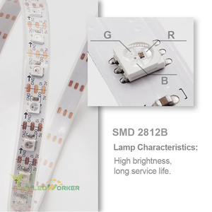 Dream Color-tira de luces led inteligente, iluminación rgb digital ws2812b ws2813 sk6812 5v magic rgbw direccionable dmx pixel 144, tira de luces led - Product Image 6