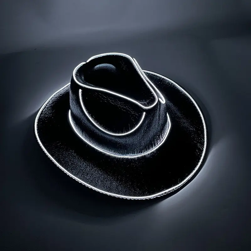 Светящаяся ковбойская Кепка светодиодная неоновая светящаяся ковбойская шляпа, декоративные товары, модная шляпа для уличной вечеринки, светящаяся в темноте