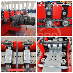 RANDRO重型可调超市仓库储物架直立梁托盘货架面板滚压成型机 - Product Image 5
