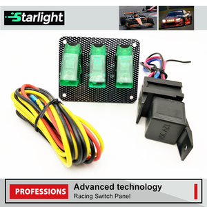 レーシングカーイグニッションスターター12VプッシュボタンスイッチLEDインジケータ付きクイックスタートトラック & RV用 - Product Image 3