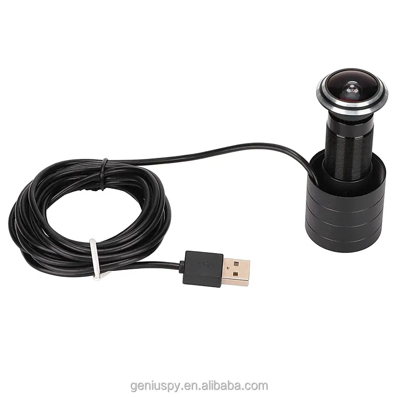 Porta Cat Eye sorveglianza obiettivo grandangolare Micro USB porta spioncino fotocamera 1.78mm Mini Fisheye Security USB Camera