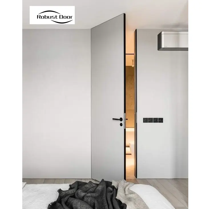 Quadro De Alumínio Porta Composta Invisível Melamina Superfície Impermeável Soundproof Hidden Wooden Room Doors