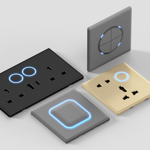 Wall Reset Switch Socket With LED Indicator Touch Press Button Glass Panel 1 2 3 4 Gang 1 2 <strong>Way</strong> Type 86 Wall Light Power Supply - Product Image 4