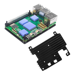 Raspberry Pi5 Caja de metal de aluminio con ventilador de refrigeración Disipador de calor Caja de aluminio negro Raspberry PI5 - Product Image 5