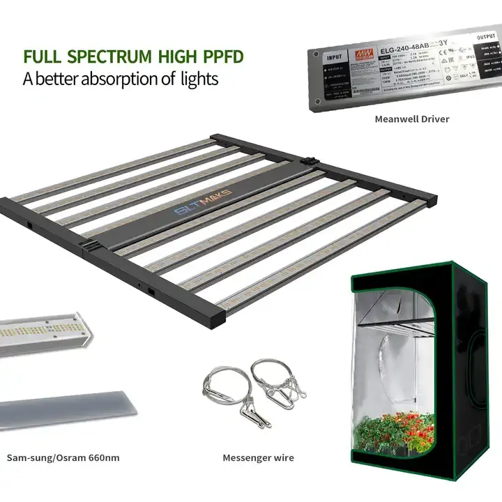 Accept OEM ODM Invernadero interior Espectro completo Agricultura vertical Led Grow Lights Ip54 720W Barra de luz de cultivo LED de alta intensidad