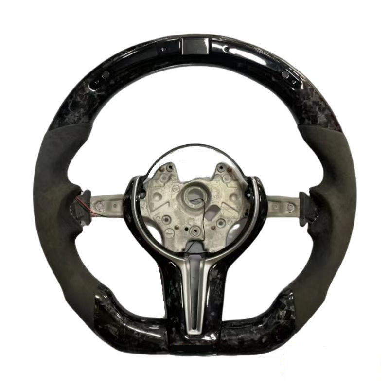 Forged Carbon+Alcantara+Led+White Stitching