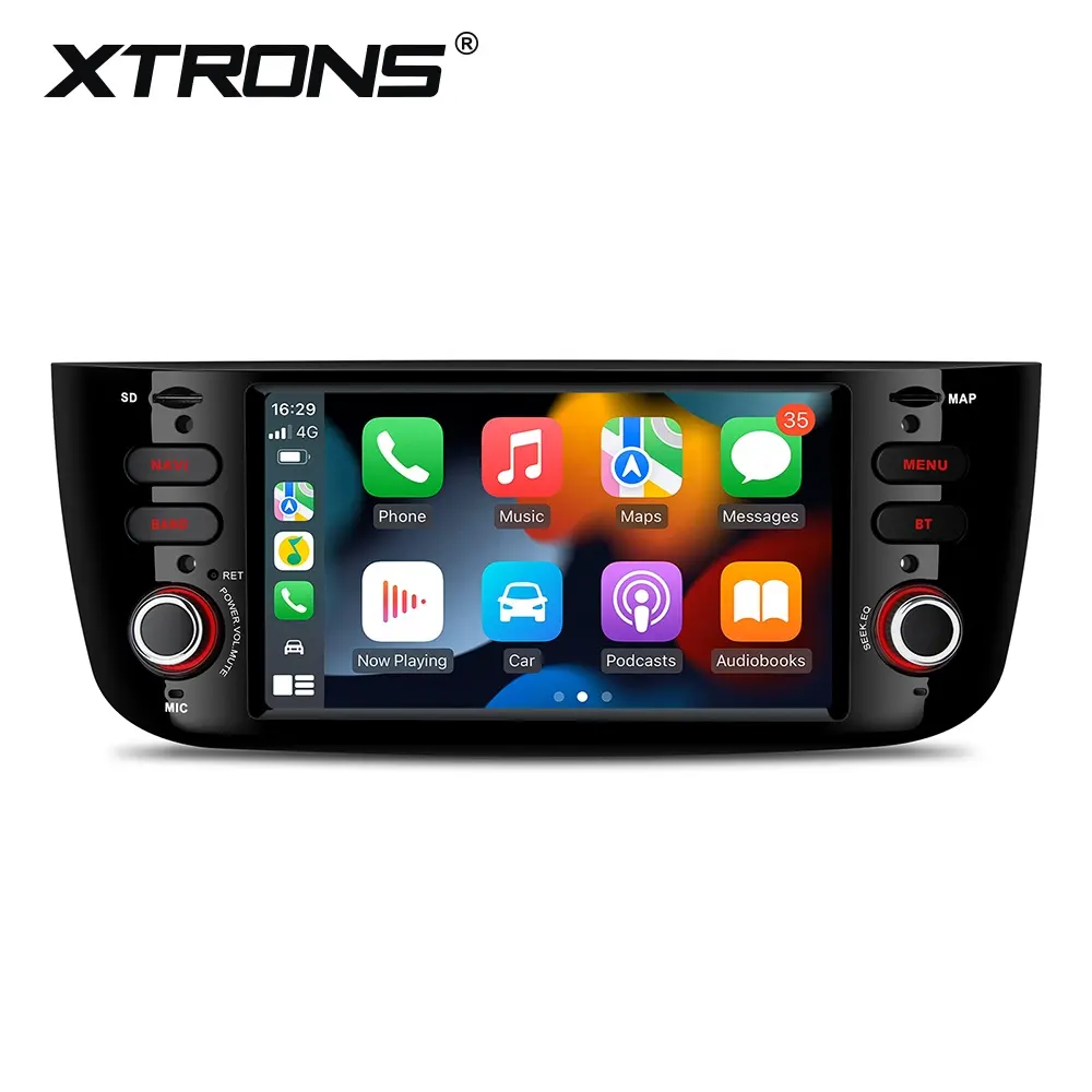 XTRONS 6.2 "Android 13 autoradio pour Fiat Punto Linea Android Auto CarPlay 4G LTE 2K lecteur de voiture vidéo 1 din Navigation GPS