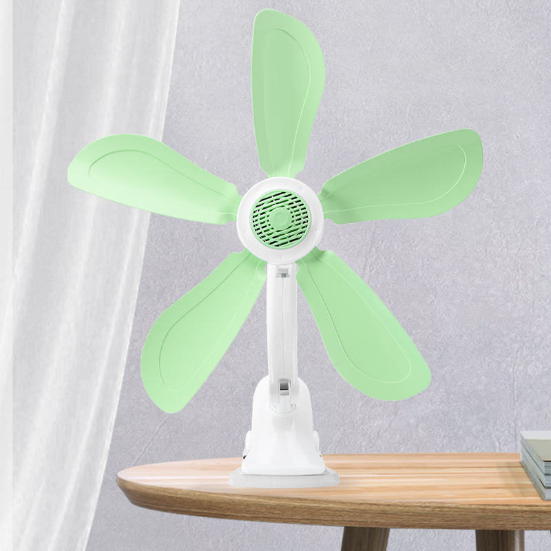 Green clip-on fan (strong wind)