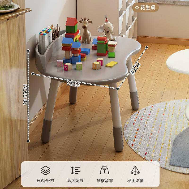 โต๊ะทำงานสีเทาอวกาศทรงสูงรุ่น Peanut