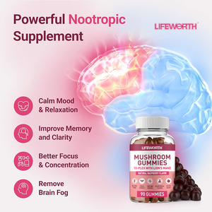 10 в 1 добавка грибного комплекса LIFEWORTH для взрослых с львами грива Chaga Reishi Cordyceps Nootropic Focus - Product Image 2