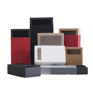 <strong>Rectangle</strong> <strong>Display</strong> Paper Drawer <strong>Box</strong> With Clear PVC PET <strong>Window</strong> Sleeve for Cookie Flower Toy - Product Image 6