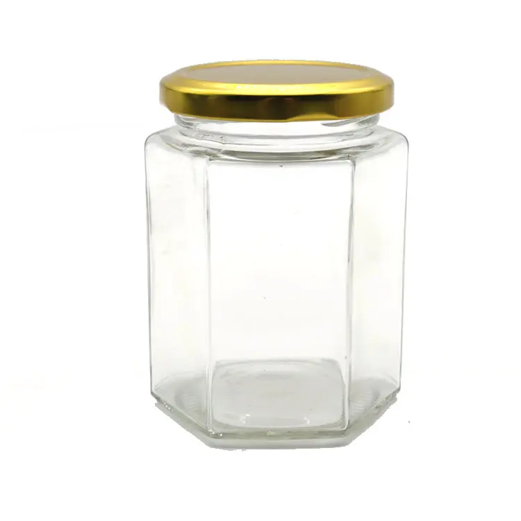 أحجام مختلفة الزجاج الشفاف زجاجات صلصَة الفلفل الحّار الجرار العسل الغذاء خزان خزان مختومة
