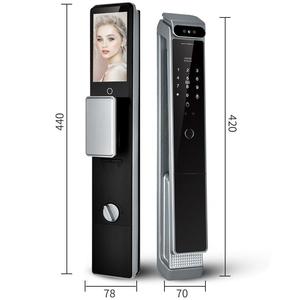 Enrique Tuya 3D yüz tanıma parmak izi üst akıllı kilit Video kapı zili Wifi App kilidini dijital kart anahtar Rfid şifreli kapı kilidi - Product Image 2