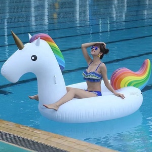 Unicorno piscina galleggiante giostra giocattolo PVC gonfiabile per bambini e adulti per piscina e spiaggia - Product Image 6