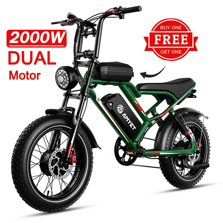 Noi magazzino 2000W nuovo ad alta velocità 20 pollici freno idraulico adulti bici elettrica con 25AH doppio motore elettrico moto bicicletta