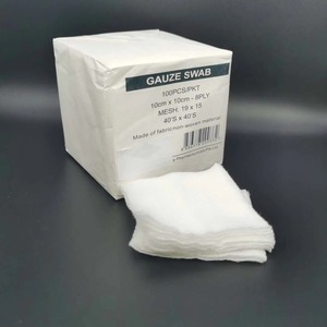100% コットン医療用使い捨てX線検出滅菌ガーゼスポンジ圧縮パッド綿棒