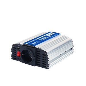 Inversor de onda sinusoidal modificada MJOO 600W 12V/24V CC a 230V CA | Salida USB 5V 2.1A, pantalla LED, convertidor de potencia de enchufe europeo opcional - Product Image 1