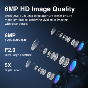 CG621SR 1080P Full Hd ağ kamerası CCTV gözetim kamera 3 Lens renkli gece görüş ev çok fonksiyonlu 4G kamera SD kart - Product Image 5