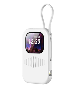 Portable 8000mAh Power Bank with 2.01 Inch Display USB <strong>Input</strong> &amp; 5W <strong>Output</strong> Fast Charging 2 Charging Cables Multi-Language Options - Product Image 6