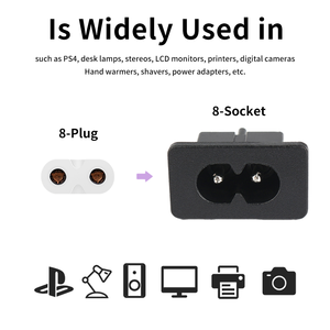 LZ-8-8F IEC電源ソケットC8コネクタスイッチマザーボードソケットIec 320 C8 - Product Image 6