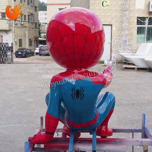 ประติมากรรมไฟเบอร์กลาสรูปแมงมุมการ์ตูนเครื่องประดับเช็คอินในสวนสนุกการตกแต่งธีมภาพยนตร์ห้างสรรพสินค้า - Product Image 4