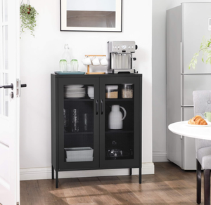 Hot bán tủ bếp tủ quần áo lưu trữ tủ 2 cửa lưới với 2 kệ điều chỉnh - Product Image 4