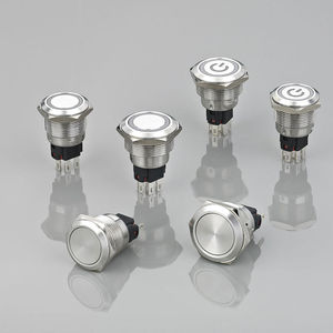 Elewind 19mm 1NO1NC Momentary Push Button <strong>Switch</strong> With LED Ring Light PM195F-<strong>11E</strong>/S - Product Image 6