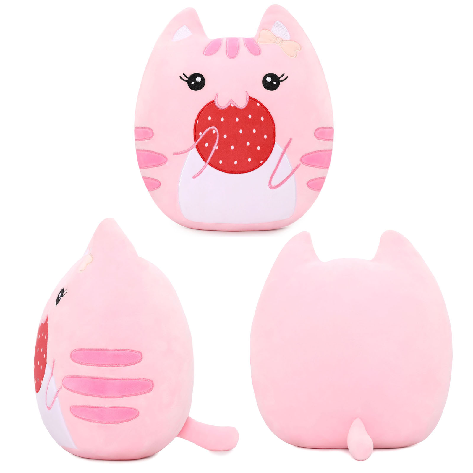 Coussin décoratif Chat Fraise