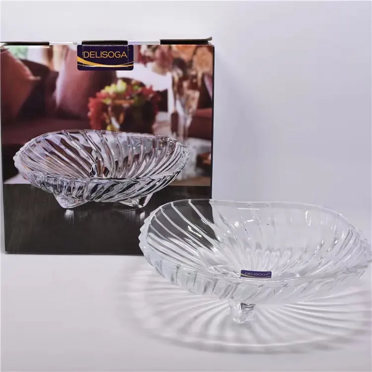 Di alta qualità in rilievo Design ciotola di vetro per la frutta contenitori di vetro per la conservazione degli alimenti