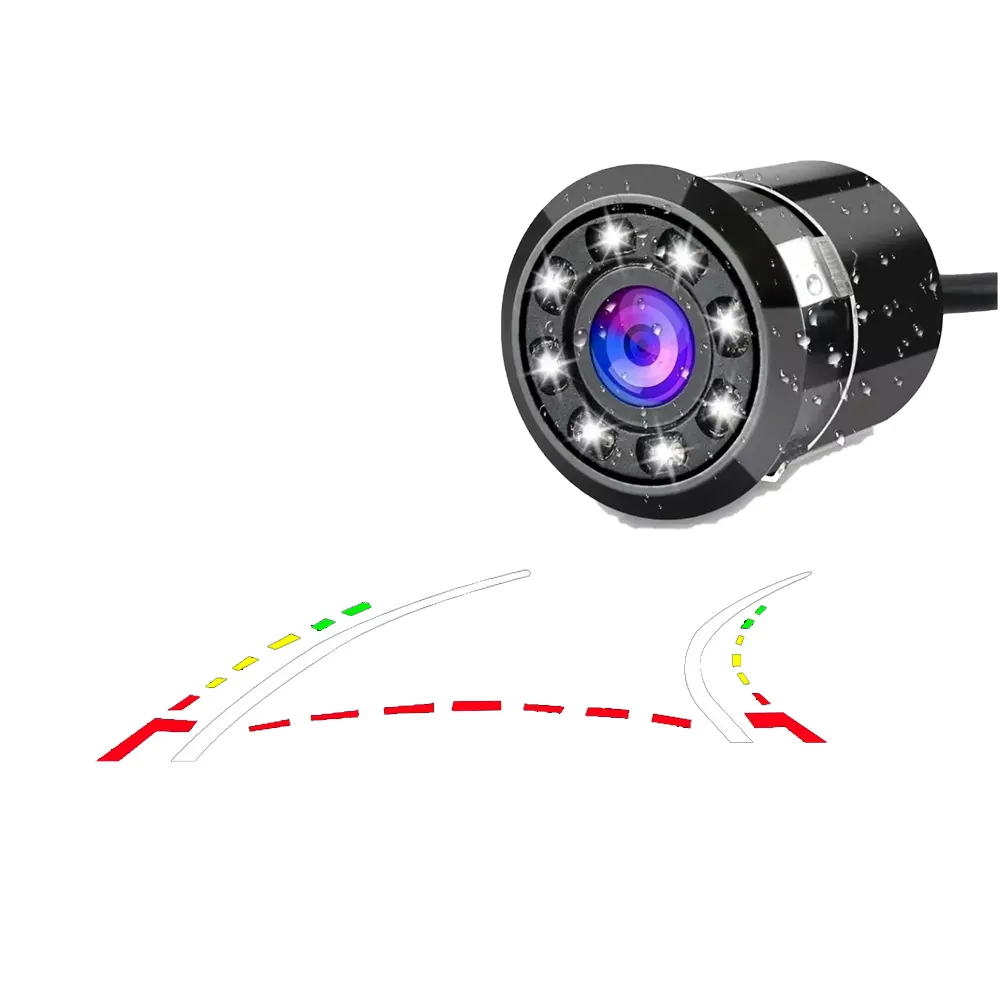 Câmera de ré com visão noturna, câmera dinâmica traseira de visão noturna para carro, espelho reverso