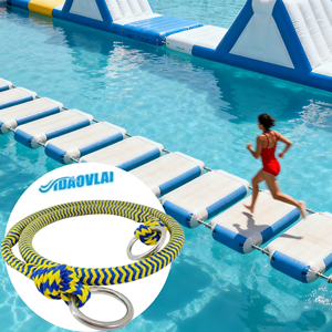 Nhà cung cấp Dây nhảy <span class=keywords><strong>Bungee</strong></span> OEM-cho trượt nước bơm hơi, trò chơi chạy <span class=keywords><strong>Bungee</strong></span> và các khóa học vượt chướng ngại vật nước thương mại - Product Image 1