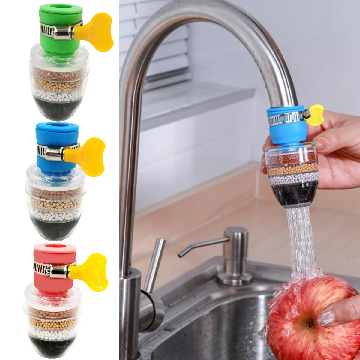 Water Filter Purifier Faucet Water Saving Water Tap Filter Shower Head Nozzle Cleaning Faucet Diffuser Kitchen accessories