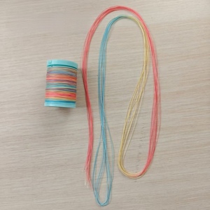 Hilo de cera redondo de colores, 6 hebras para manualidades, hilo tejido a mano DIY para tejer y pulseras, hilo de filamento teñido - Product Image 1