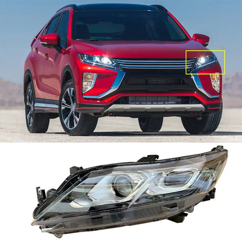 Farol dianteiro esquerdo direito para Mitsubishi Eclipse Cross 2018 2019 2020 eua, lâmpada halógena, lado do motorista