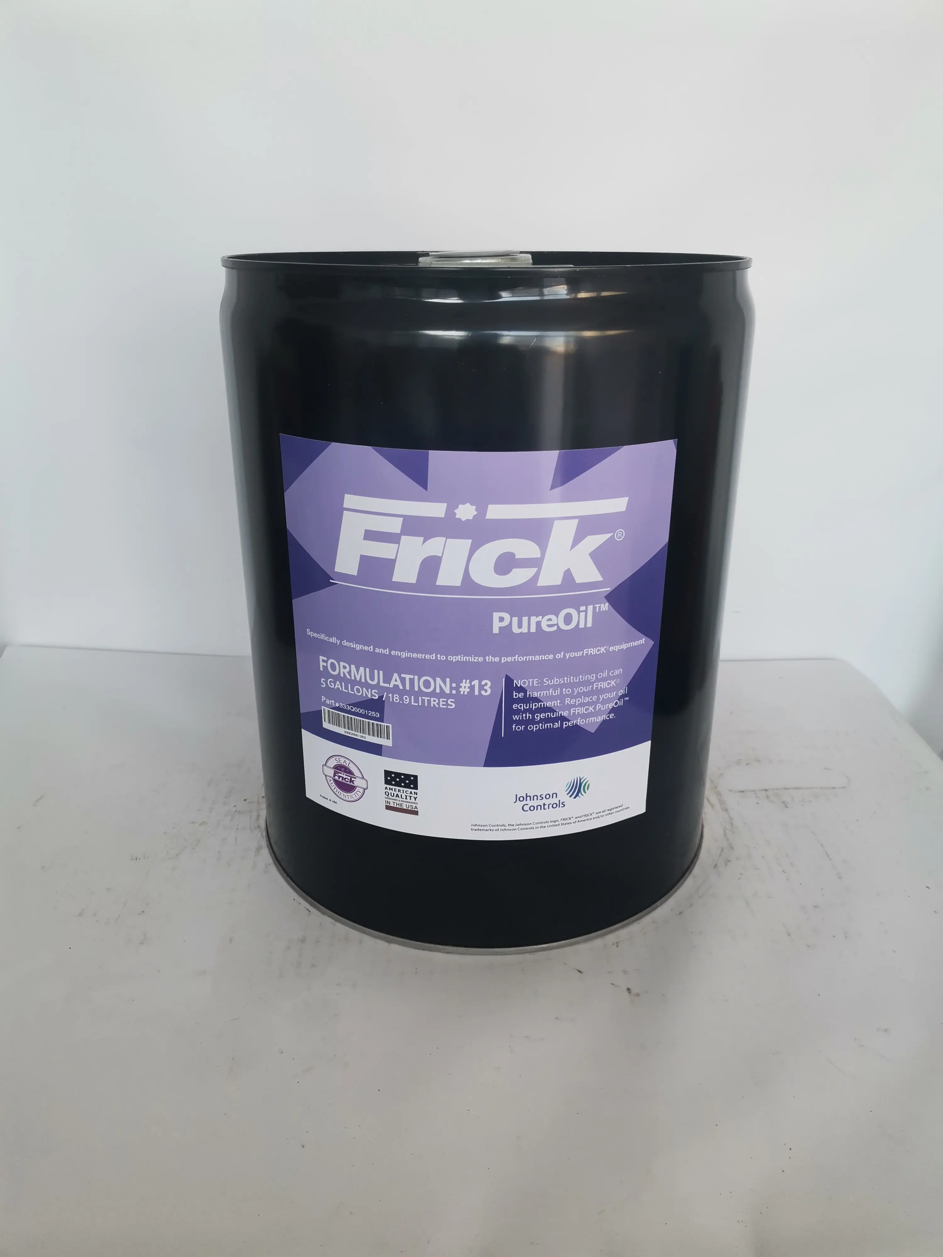 Formulazione FRICK: #13. PureOil YORK fbick #13 olio per refrigerazione olio per compressori frigoriferi a bassa temperatura