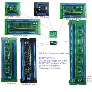 16CH NPNのみボードDC12V-24V 8CH NPN/PNP入力および8CH NPN 300MAソリッドステートリレー出力Modbus Rtu RS485IOモジュール - Product Image 3