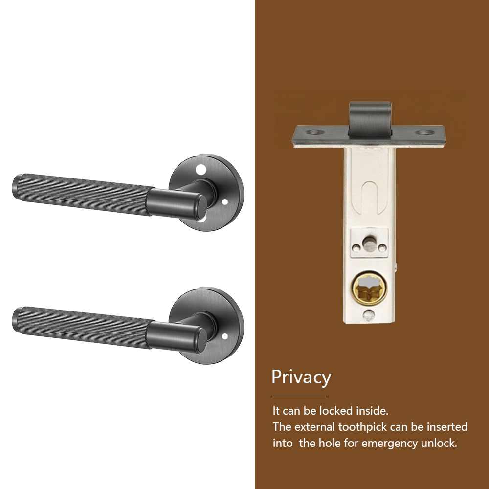 Grigio canna di fucile - Set di serrature per la privacy