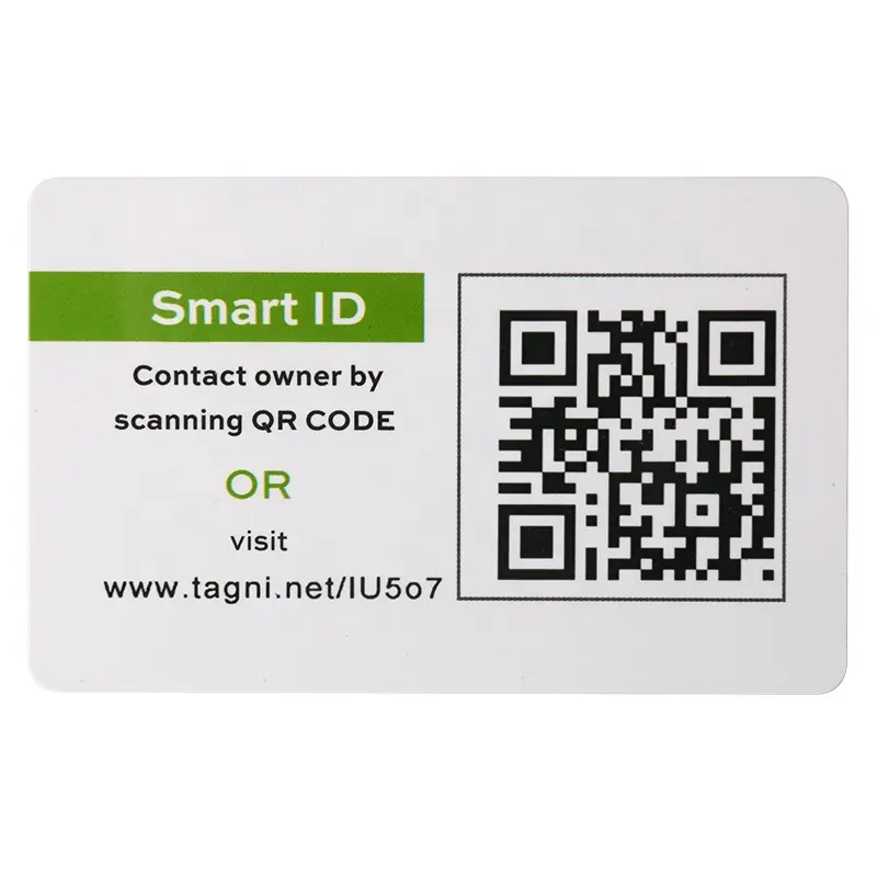 Cashless E-il pagamento 13.56 mhz Programmabile RFID Card con Codice QR
