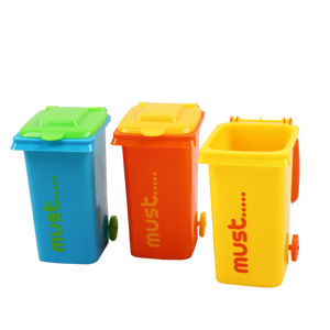 かわいいプラスチック製のミニデスクトップのゴミ箱はミニ収納ビンをリサイクルできます - Product Image 1