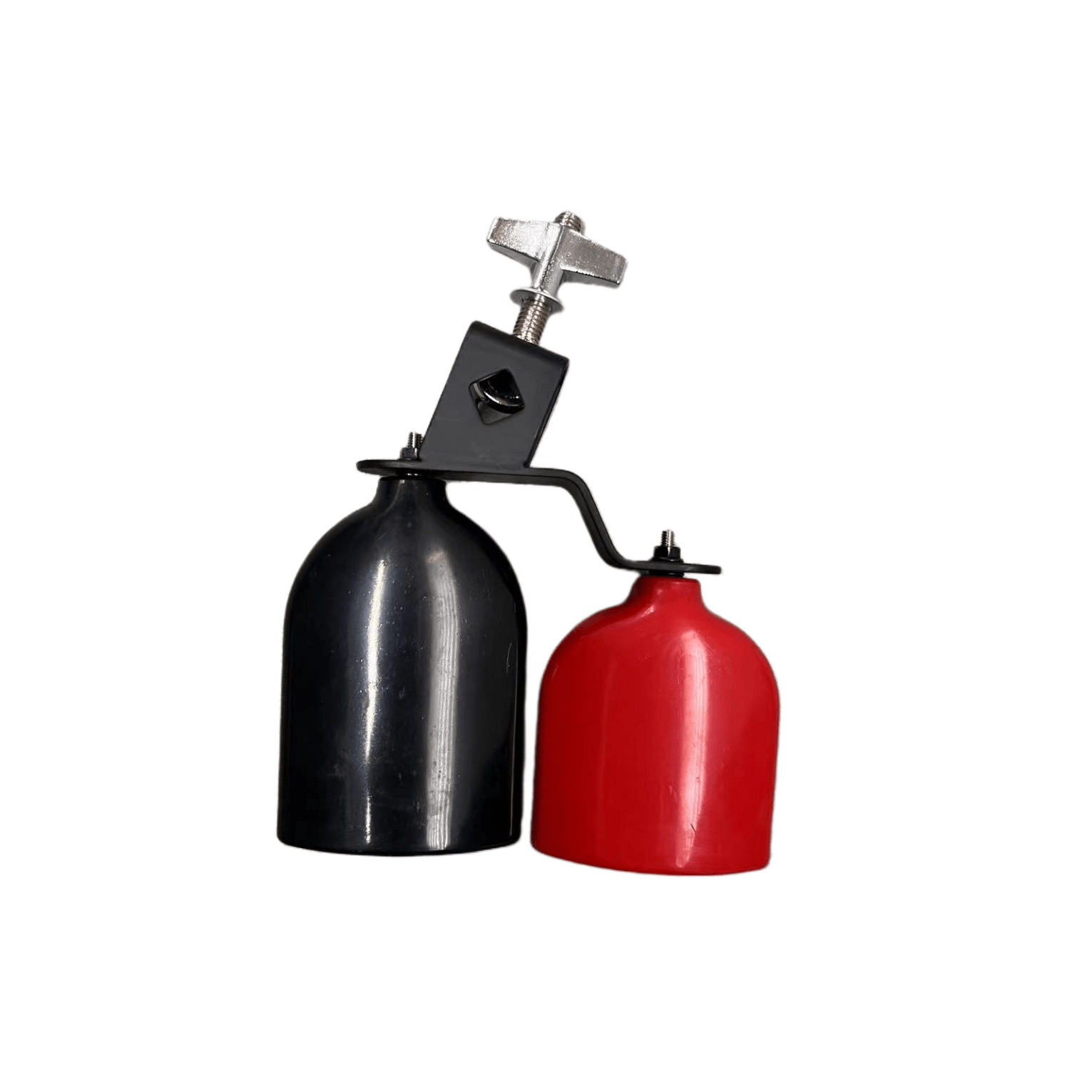 Grande negro + pequeño rojo